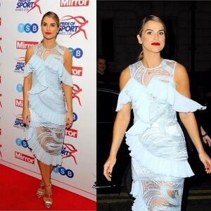 NWT Alice McCall  Love Me Like You Do Midi Dress Ice Blue Size Small